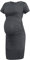 Smallshow Robe de Maternité à Manches Courtes pour Femmes Vêtements de Grossesse Froncés,Deep Grey,M