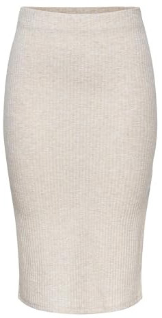 ONLY ONLEMMA Slit Skirt Jrs Noos Gonna, Pumice Stone/Melange, S da Donna