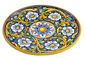 ILAB Piatto grande in ceramica decorata a mano da ceramisti siciliani di Santo Stefano di Camastra barocco art 12