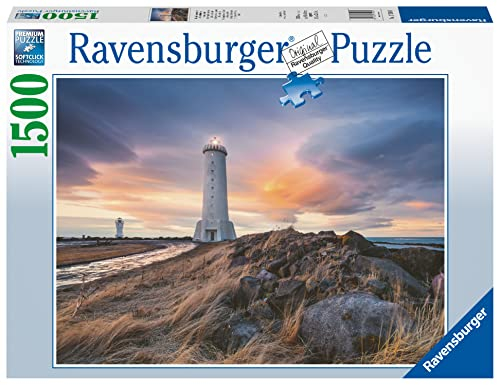 Ravensburger Puzzle 17106 Magische Stimmung über dem Leuchtturm von Akranes, Island 1500 Teile Puzzle