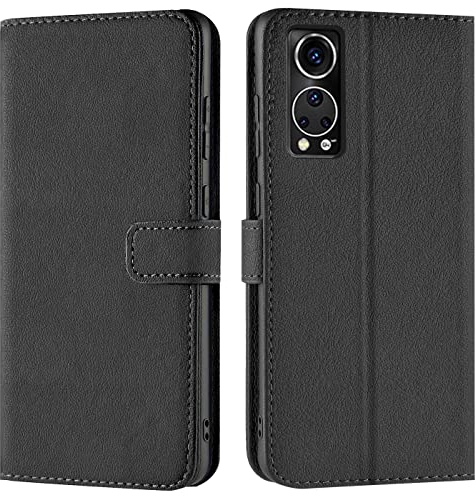 Verco Coque pour ZTE Axon 30, Housse Portefeuille pour ZTE Axon 30 Etui en Cuir Synthétique Fonction Stand Case, Noir