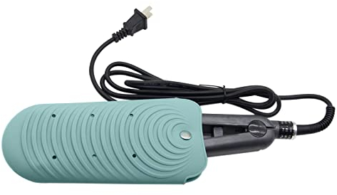 Heat Resistant Silicone Mat Pouch for Hair Styling Tools, Curling & Flat Irons Non-Slip Travel Cover, Small Portable Straightener Pad for Curler Wands Storage, Hot Waver (Green)