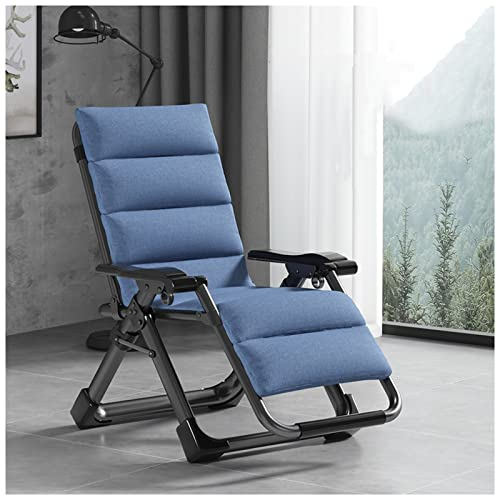 Relax-Liegestuhl, Relaxsessel Mit Liegefunktion, Liegestuhl Mit Verstellbarer Rückenlehne Und Armlehnen, Für Den Garten, Die Terrasse Oder Den Pool, Bis 150 Kg Belastbar(Color:Black,Size:Blue)