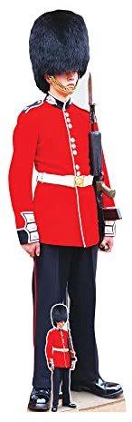 STAR CUTOUTS SC4063 Star Cutouts Cut Out Buckingham Palace Guard Lifesize Cardboard Cutout With Mini