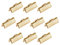 sourcing map 100Pcs Ribbon Crimp Clamp Ends, 16mm Bookmark Pinch Cord End Clasps for DIY Craft Making, Light Golden