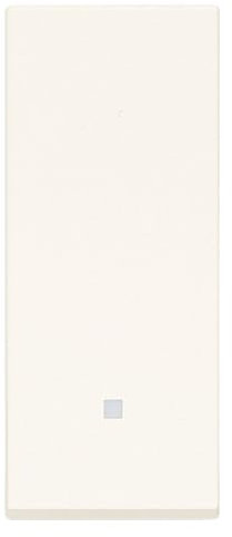 VIMAR 30008.B LINEA Pulsante 1P NO 10 A 250 V~ allineato illuminabile, tasto sostituibile, 1 pezzo, bianco