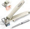 FUMAX Coupe-ongles pour personnes âgées, coupe-ongles rotatif à 360 degrés, grand coupe-ongles d'orteils avec lime à ongles, coupe-ongles robuste à long manche pour homme