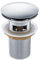 Balneo Messing Waschbecken Stöpsel Universal - Pop Up Ventil Waschbecken 66 mm x G1 1/4 - Waschbeckenstöpsel Pop Up Chrom - Spülbecken Stopfen mit Überlauf - 4 Dichtungen, klick A