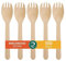 nalAmudhu Einweg-Göffel aus Holz, umweltfreundlich, 16 cm, Doppelzweck, 2-in-1-Löffel, Gabel (Holz, 100 Stück)