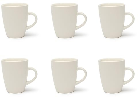 Excelsa Fashion White Lot de 6 tasses blanches, céramique, capacité 400 ml.