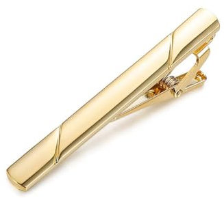 Mens Tie Clip Stainless Steel Metal Simple Necktie Tie Bar Clasp Clip Clamp Pins Sliver Color Minimalist for Men Business Party Wedding Anniversary and Daily Life, Aluminum