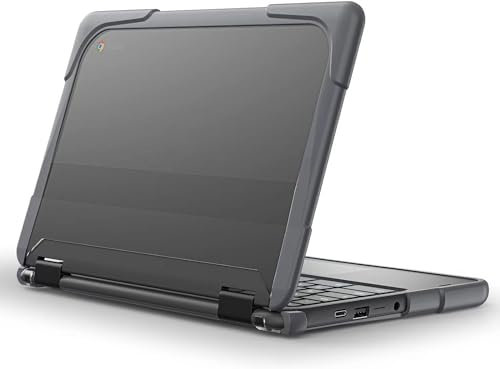 ZXHYliang Funda resistente para Dell Chromebook 3100/3110 (Clamshell/2 en 1) de 11.6 pulgadas, resistente a los golpes, cubierta protectora esmerilada antihuellas con borde envuelto (gris)