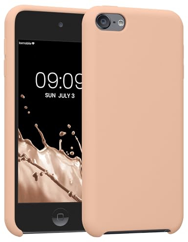 kwmobile Schutzhülle kompatibel mit Apple iPod Touch 6G / 7G (6. und 7.Generation) - Hülle Silikon gummiert - Cover Case in Pastell Pfirsich