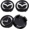 4 Stück Auto Radnabenkappen für Mazda MX3 CX3 CX5 2 3 6 RX8 RX7 60mm,nabendeckel, Auto Radkappen mit Logo, Radnaben Mittel Abdeckungen Radnabendeckel Felgenkappen Autozubehör Wasserdicht Staub