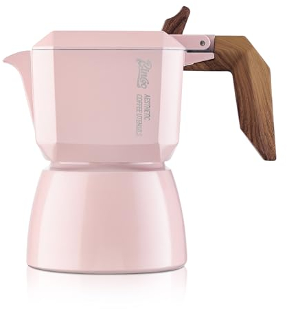 Bincoo Stovetop Espresso Maker, 2 tazze Moka Caffettiera per piano cottura elettrico, caffettiera italiana per cappuccino o latte, 120 ml