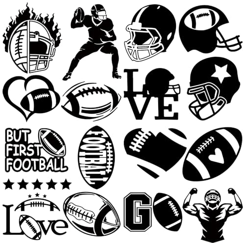 GORGECRAFT 4 Stil Rugby-Autoaufkleber 20 x 20 cm Fußball-Autoaufkleber Sportautoaufkleber Selbstklebender Autoaufkleber Wasserdichter Kofferraum-Logo-Aufkleber Für Motorradtüren Laptopwände