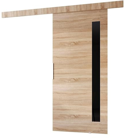 MINIO go for it - Schiebetür Komplettset CLEAN G Schiebetüren 106 cm Breit | Wandmontage, Schiebetürsystem, Zimmertüren - Sonoma Eiche
