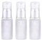 3PCS 15ML/0.5oz Clear Empty Frosted Glass Lotion Pump Bottles Cosmetic Jars Travel Containers Pump Dispenser for Cream Emulsion Foundation Toner