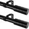 2 bastoni per tende neri estensibili per tende con occhielli, con staffe, set di accessori per soggiorno, camera da letto o cucina (60-165 cm, nero)