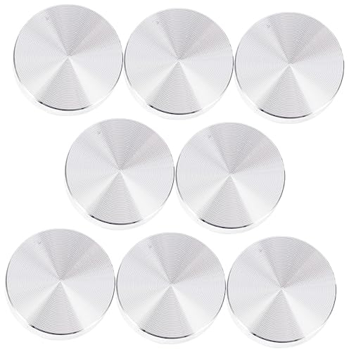 Mikinona 8stücke Glastischplattenscheibe Aus Aluminiumlegierung Runde Form Silberne Farbe Adapter Für Glasplatten Robust Und Langlebig Geeignet Für Couchtische Schreibtische Und Esstische i