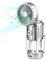 Rechargeable Camping Lights with Fan, Solar Camping Lantern with Fan, Portable Solar LED Camping Lantern, Multi-Function Portable Outdoor LED Camping Lantern with Fan Solar for Outdoor, Silver