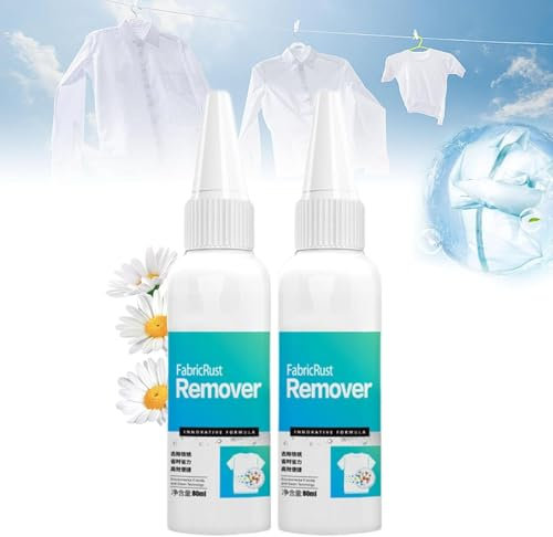 Fabric Rust Remover, Fabric Rust Stain Remover for Clothes, Strong Clothes Rust Remover, Rust Remover for Fabric Clothing, Stubborn Stain Cleaner (2 Pcs)