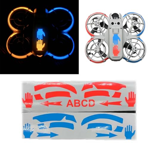 Leuchtaufkleber für DJI Neo, Fluoreszierende Aufkleber Aufkleber Kit Drohne Nachtflug DIY Zubehör