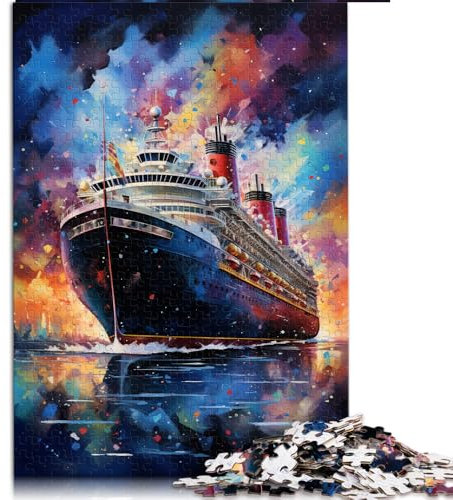 1000-teiliges Puzzle, „Die farbenfrohe Psychedelia des Titanic-Papierpuzzles“, für Erwachsene und Kinder ab 12 Jahren, pädagogisches Puzzle zum Stressabbau, Größe: 26 x 38 cm