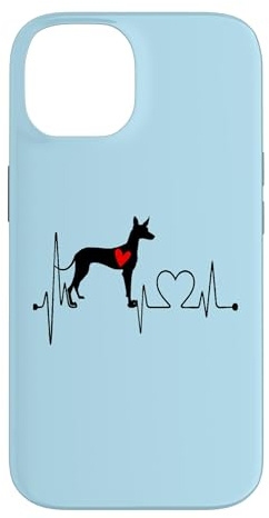 Hülle für iPhone 14 Podenco Canario Dog Heartbeat EKG Funny Dogs Lover & Owner