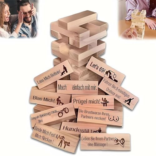 Generic Lust Tower, gioco impilabile per adulti di San Valentino, 48 pezzi, torre super cattiva, regalo per coppie