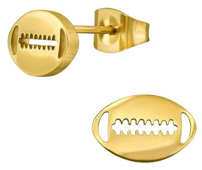 Monkimau American Football Kinder Ohrringe Chirurgenstahl | Edelstahl Hypoallergen Kinderohrringe | Mädchen Schmuck Geschenk Geschenkidee