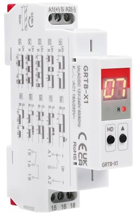 Wattive Relè Temporizzato 220V, Digitale Temporizzatore Interruttore AC/DC 12V-240V Relè a Tempo di Ritardo 20 Modalità Multifunzione Temporizzatore Timer 0,1s - 99Giorni Rele a Lunghissimo Ritardo