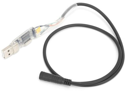 Aoresac USB -Programmierkabel für Elektrofahrradmotor, die Parameter für das Mittlere Antriebsmotor -Kit Leicht ändern, mit Stabilem Nylonmaterial, Lang 58 cm Länge, Kompatibel für PAS