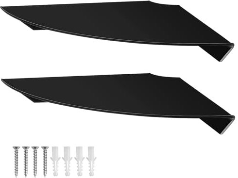 RORPOIR 2 Pezzi espositore Mensola angolare per il bagno del camper organizer per doccia sospeso organizer per vasca da bagno ripostiglio angolare mensole sospese Acrilico Nero