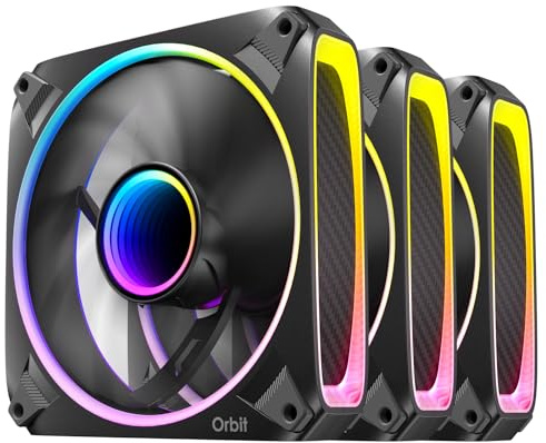 Antec Orbit 120 Argb 120 Mm Pwm Fan Triple Pack - 120 Mm X 28 Mm Fluid Dynamic