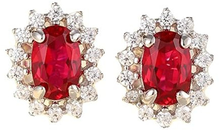 Beydodo Weißgold Ohrstecker Damen 585 Echtgold, Ohrringe Sonnenblume mit 1.4ct Saphir und Moissanit Ohrstecker Hochzeit Allergiefrei