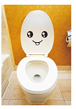 Homemay PVC Wandtattoo Aufkleber Smiley Aufkleber für toiletwallpaper20 cm X 14 cm, rot, 20cm x 14cm