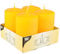 PAPSTAR 4 Stumpenkerzen Ø 50 mm · 80 mm gelb Blockkerzen