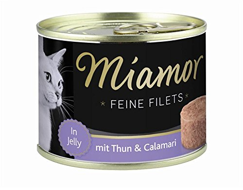 Miamor Feine Filets in Jelly mit Thunfisch & Calamari - Nassfutter für Katzen - 12 x 185g
