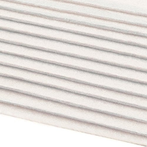 Schnoschi 12 Filzplatten Bastelfilz Filz weiß 2-3 mm dick DIN A4 20x30 cm