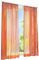 1er-Pack Voile Gardinen mit Wellenförmig Druck Design Vorhang Lichtdurchlässig Vorhänge (BxH 140x225cm, Orange Kräuselband)
