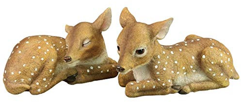 2 St. Bambi Liegend Reh 23cm Büste Figur Skulptur Deko Weihnachten Home Country Landhaus Herbst Jagd