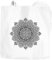 Jutebeutel Mandala Ethno Boho Baumwolltasche Stoffbeutel Tragetasche Autiga® weiß-schwarz unisize