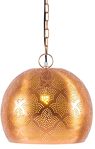 MAADES Moderne Pendelleuchte Rayhana 30cm Kupferfarbig E27 Lampenfassung | Aesthetic Design Deckenlampe Esstischlampe | Lampen als Wohnzimmer Deko, Küchenlampe oder Hängend über den Esstisch