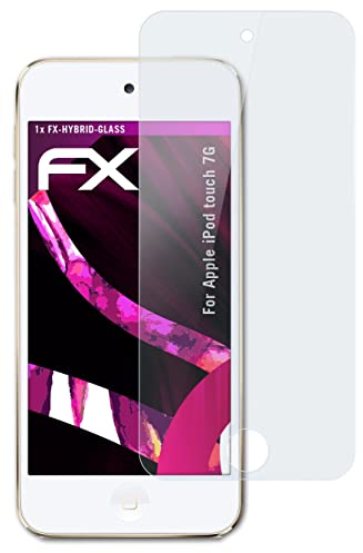 atFoliX Glasfolie kompatibel mit Apple iPod touch 7G Panzerfolie, 9H Hybrid-Glass FX Schutzpanzer Folie