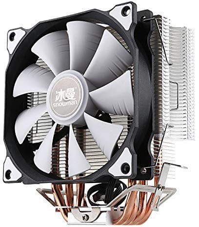 SNOWMAN High Performance CPU Cooler with 4 Direct Contact Heatpipes, PWM Fan