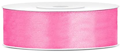 25 Meter Satinband 25mm Schleifenband Rosa Satin Dekoband Pink Geschenkband Pink Deko Band für Weihnachten, Weihnachtsdeko, Geschenkverpackung Hochzeit Deko Geschenkband Pink