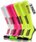 sesto senso 3 Paia Chaussettes Contention Femme Homme Compression Sport Course 43-47 3 pack Néon rose Blanc Néon jaune