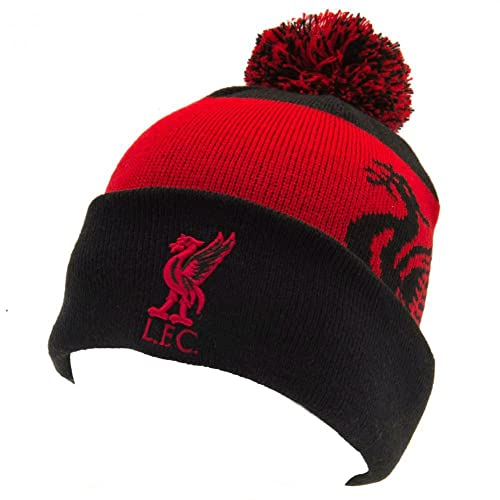 Liverpool FC Ski Bobble Knitted Hat Quick Check Red Black
