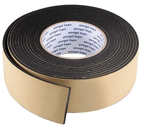 sourcing map Sealing Foam Tape 15mm Wide 3mm Thick 5m/16.4ft Long, EVA Self Adhesive Weather Strip for Window Door Insulation